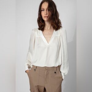 NWT Zadig & Voltaire Telia Satin Blouse